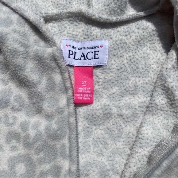 Childrens Place White/Grey Leopard Print Hoodie - Picture 12 of 15